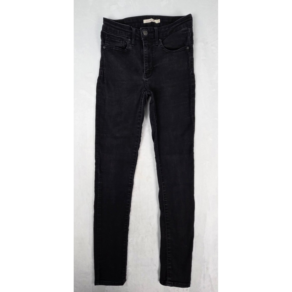 Levi's High Rise Skinny Jeans Womens 721 Black Stretch Size 27